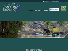 Tablet Screenshot of geckocanoeing.com.au